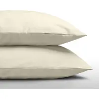 Zelesta Everyday Uni Kussensloop Set van 2 - Zandbeige 80x80cm