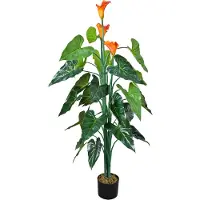 Decovego Kunstmatige Calla Lelie, 130 cm, Kunstbloem, Binnendecoratie, Realistisch in Pot,