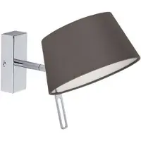 Brumberg Wandlamp 58131150, dimbaar, bruin / roest, Woon-/ Eetkamer, Textiel / Stof / Zijde, Modern, Wandlamp