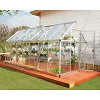 Palram - Canopia Tuinkas Harmony 6x14 - Polycarbonaat - Zilver - 426x185x208cm
