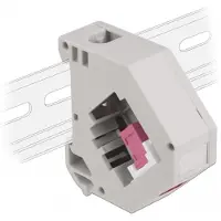 DeLOCK DIN rail Adapter with Keystone SC Simplex female to SC Simplex female violet