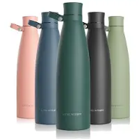 LARS NYSØM LARS NYSM RVS Geïsoleerde Waterfles 25oz 34oz | Thermosfles voor Warme en Koude Dranken | Lekvrije Fles (Pine Green)