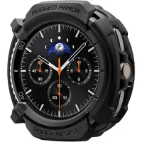 Spigen robuust pantser ontworpen voor Samsung Galaxy Watch 8 Classic 46 mm behuizing duurzame TPU-cover (2025) - matzwart