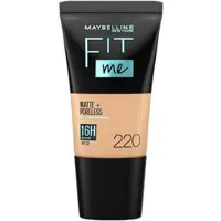 Maybelline New York Liquid Foundation, Matte & Poreless, Full Coverage, 220 Natural Beige, 18Ml