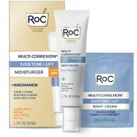 Roc Multi Correxion 5 in 1 Anti-Aging Dagcrème voor Vrouwen en Mannen, SPF 30 & Shea Butter (1.7 oz) met Nachtcrème Pakket