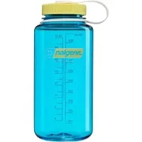 Nalgene - Wide Mouth Bottle - drinkfles - waterfles - 1000ml - BPA free - SUSTAIN - Blue Atoll w/Endive NIEUW