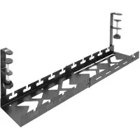 ACT Verstelbare kabelgoot voor onder een bureau, montage via klemsysteem, 43-72cm AC8379