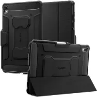 Spigen Rugged Armor Pro - Hoes Geschikt voor Samsung Galaxy Tab S11 - Book Case met Standaard - Zwart