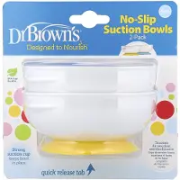 Dr. Brown's , No-Slip Suction Bowls, 4 Maanden +, 2 Verpakkingen