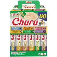 Inaba Ciao Churu Creamy Puree Liquid Kattensnack Kip & Tonijn 80x14g