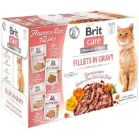 Brit Care Fillets In Gravy Box - Kattenvoer - Vis Gevogelte 12x85 g
