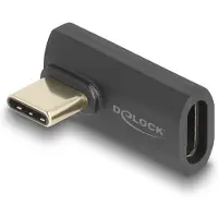DeLOCK USB Adapter 40 Gbps USB Type-C PD 3.1 240 W male to female rotated angled left / right 8K 60 Hz