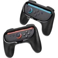 Spigen Controller Grip Geschikt voor Nintendo Switch 2 Joy-Con - NS100 Case - Ergonomisch Gamen - Linker & Rechter Joy-Con - 2-Pack (Zwart)