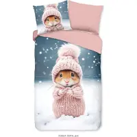 Muller Textil Good Morning Kinderdekbedovertrek "Sofia" - Roze - (140x220 cm) - 100% Katoen