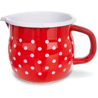 Orion TECKA rode emaille mok met stippen, 800 ml