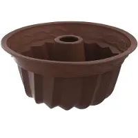Orion Siliconen cakevorm met schoorsteen, bruin SILLINIE 23,5 cm