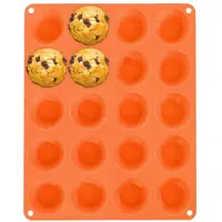 Orion Bruine siliconen muffinvorm voor kleine muffins SILLINIE
