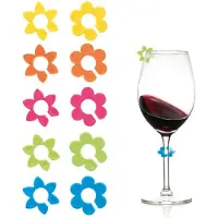 Orion Markers voor glazen en drinkbekers, bloemen, 10 stuks.
