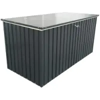 Duramax Opbergbox 1.9 (1450) met Hydraulische Gascilinder & Hangslotoog, Metalen Dekbox, Zware Opbergbox - Antraciet met Afwerking Off-White