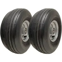 Parnells 15x6.00-6 multifunctionele wielen voor grasmaaiers, 6-laags, bandenmaat P508, velg, 25 mm lagers (set van 2)