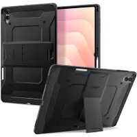 Spigen Tough Armor Pro - Hoes Geschikt voor Samsung Galaxy Tab S12 Ultra / S11 Ultra - Back Cover met Kickstand Standaard - Zwart