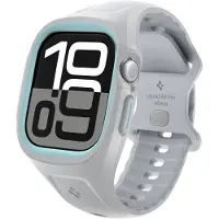 Spigen Liquid Air Pro - Hoesje en Bandje Geschikt voor Apple Watch 11/10 46MM - Bumper Case met Ingebouwde Strap - Grijs