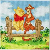 Craft Buddy Kit Disney Pooh And Tigger 30x30cm (full) Op Canvas Frame