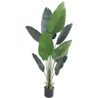 Decovego Kunstmatige Bananenboom, Gedetailleerde Kunstplant 130 cm, Nep Bananenplant voor Thuis & Kantoor, Onderhoudsvriendelijk & Allergievriendelijk