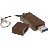 InLine woodstick USB 3.0 geheugenstick, walnoot, 128GB