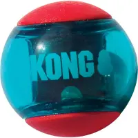 Kong Squeezz Action Honden Bal - Rubber - Rood - L - 8.3 cm