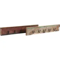 Raw Materials Scrapwood Kapstok - 5 Haken - 80x3x13 cm - Gerecycled hout