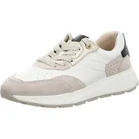 Gabor Dames Rits Detail Sneakers Wit/Grijs/Zwart