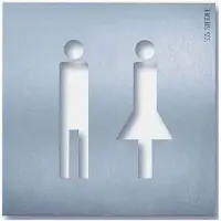 Siedle Aanwijzingsbord Toilet (l x b x h) 154 x 154 x 11 mm 1 stuk(s)