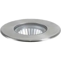 Brumberg Geboute inbouwlamp, Ø 11 cm, 15 W Boled, alu / grijs / zink, Roestvrij staal, Modern