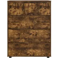 vidaXL Opbergkasten 80 x 48 x 105 cm Bewerkt hout Rook Eiken