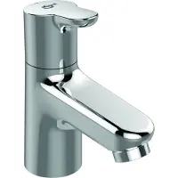 Ideal standard Ceraplus 2 toiletkraan m. vaste zelflegende uitloop m. greep 4cm chroom BC117AA