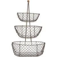 Clayre & Eef Opbergmand 30x22x50 cm Zwart Metaal