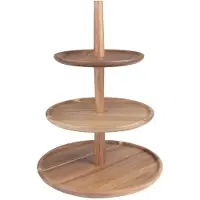 Olympia Acaciahouten Etagère 305(Ø) X 395(h)mm - FE152