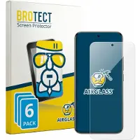 BROTECT Screenprotector 6 Stuks voor Xiaomi Redmi Note 15 Pro Plus 5G Beschermglas transparant
