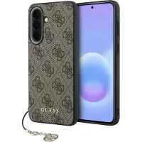 GUESS Hoesje Geschikt voor Samsung Galaxy A37 - Hard Case 4G - Logo Matal Logo - Back Cover - Bruin