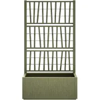 vidaXL Tuinplanter met Trellis Groen 80 x 36 x 140 cm PP