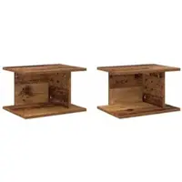 vidaXL Nachtkastje 2 st Oudhout 40 x 30 x 25 cm Bewerkt hout