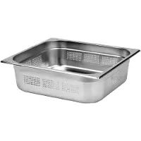 YATO Professionele Geperforeerde Gastronorm Bak GN 2/3 – 100 mm Diep – 9.0 Liter – Hoogwaardig RVS 201 – Temperatuurbestendig -40°C tot +300°C