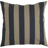 Garden Glory gestreept kussen Zwart-beige, 50x50 cm