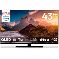 Medion 108 cm (43") QLED TV (Google TV, 4K, Dolby Vision HDR, Netflix, Prime Video, Disney+, Dolby Atmos, DTS X, Smart TV, PVR, Bluetooth, MD 843700)