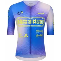 Santini Tdf Alpe D´huez Korte Mouw Wielertrui