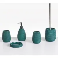 Beliani QUILCA - Badkameraccessoireset - Groenblauw - Polyresin