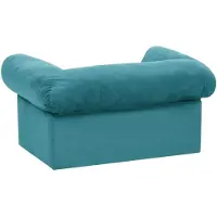 vidaXL Hond Sofa met opslag Turquoise 75 x 50 x 38cm Pluche