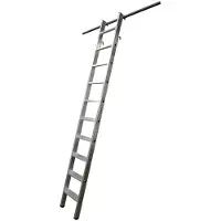 Krause kastenladder, aluminium, met 2 paar inhanghaken/opberghaken, 6 treden