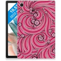 B2Ctelecom Samsung Galaxy Tab A8 2021/2022 Tablethoes Swirl Pink